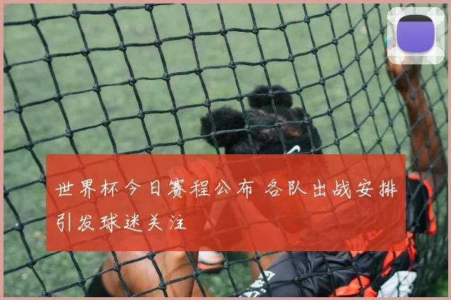 世界杯今日赛程公布 各队出战安排引发球迷关注